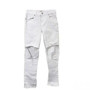 Old Navy Boyfriend Jeans White Distressed Sz 0, 27" Waist